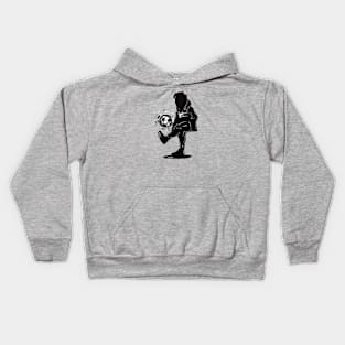 Footballer Silhouette 2 Kids Hoodie